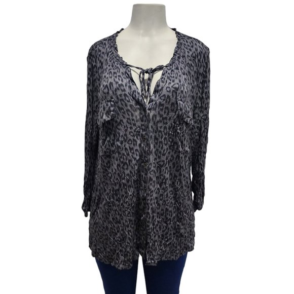 Democracy Womens Blouse Botton Down 3/4 Sleeve Pockets Size‎ XXL - Picture 1 of 16